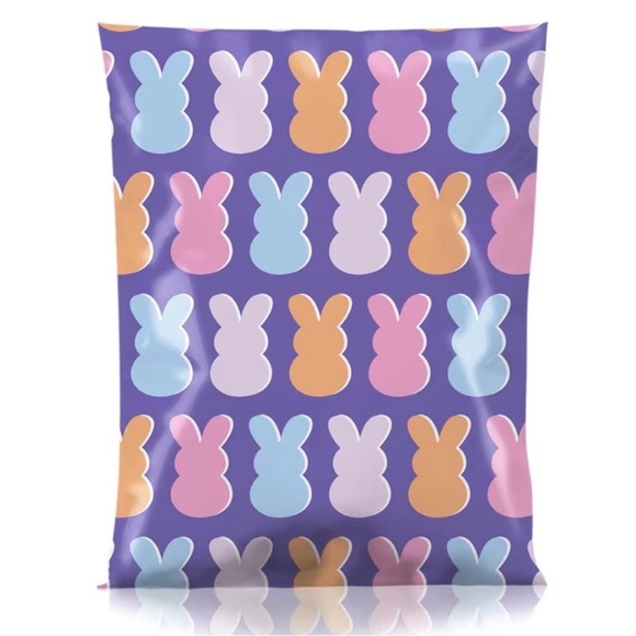Other - Set of 10 Colorful Bunny Pattern Polymailers - 10”x13”